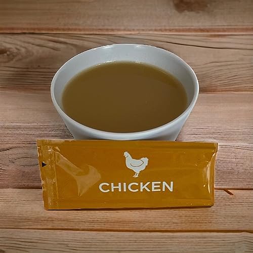 Savory Choice Reduced Sodium Chicken Broth Concentrate, 50 Stick Packs (9.6g Each)