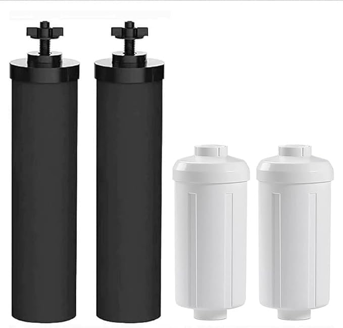 Water Filter Replacement Compatible with Berkeyy Black Filters & PF 2 Fluoride Filters Gravity Water Filter System by NSF/ANSI 42 Certified, 2 Packs Combo water filtration replacement