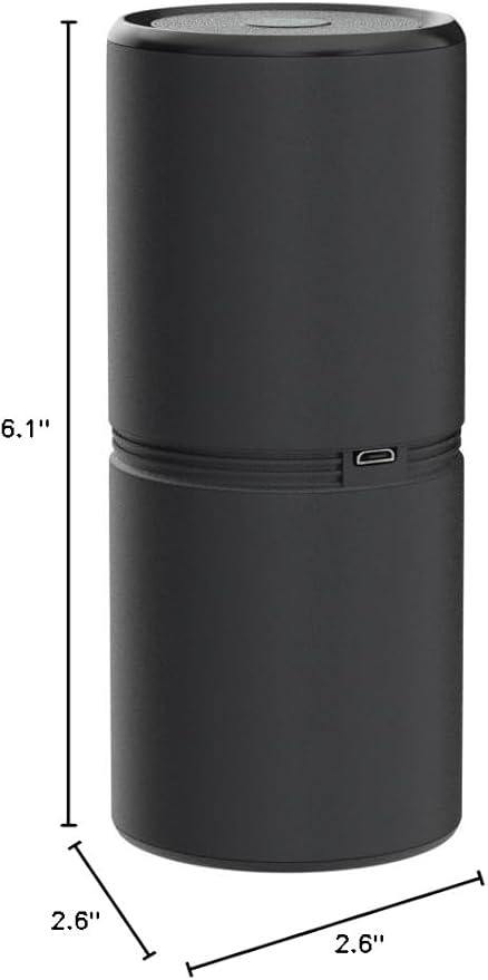 Lapurifier Car Air Purifier Ionizer, 12 Million Negative Ions, 27dB Quiet Portable Ionic Air Purifiers for Car Small Room Removes Dust Pet Odors Pollen