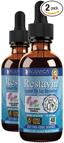 Restavin - Advanced Leg Support Supplement - Liquid Delivery for Better Absorption - Vitamin C, Iron, Valerian, Turmeric, Magnesium & More!