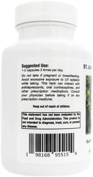Supreme Nutrition St. John’s Wort Supreme, 90 Pure St. John’s Wort Capsules (Pack of 2)
