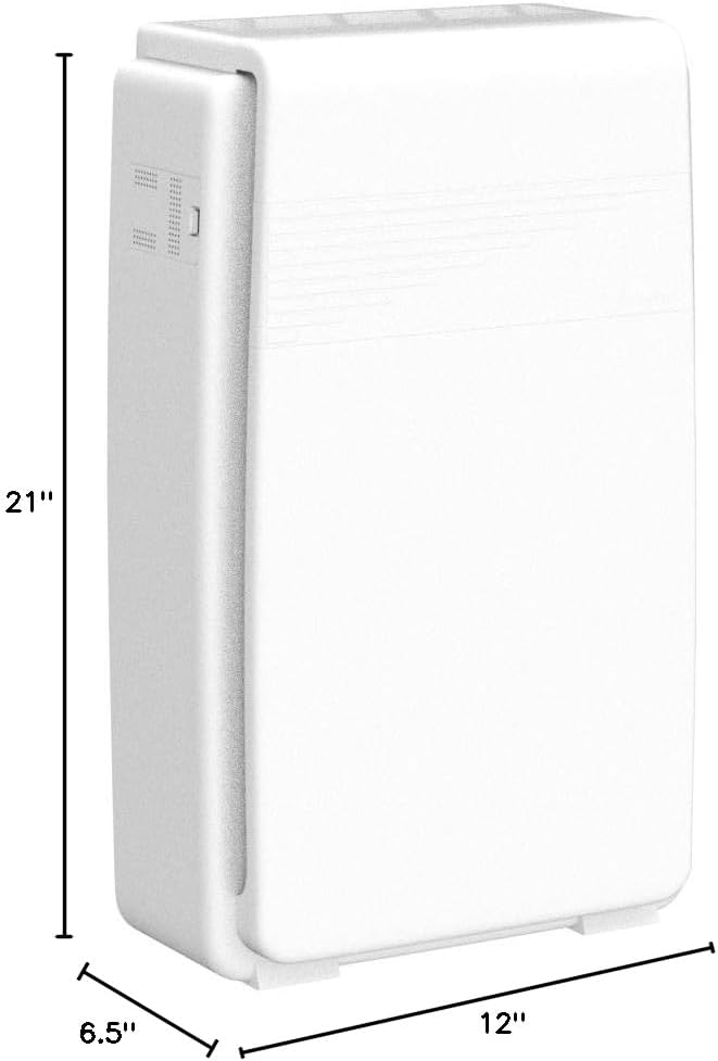 Brondell Horizon O2+ Air Purifier P200, 5 Stage Filtration System Filter and Intelligent Ion Technology – 560sf - CARB Certified