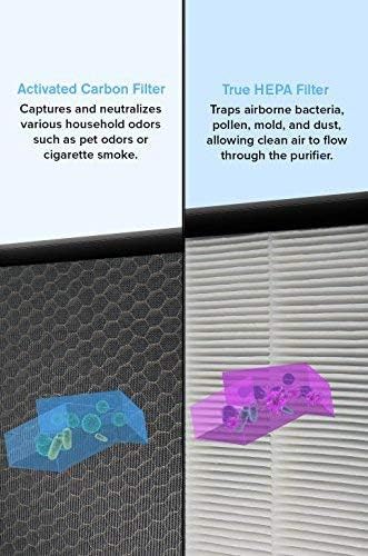 Premium 2 Filter with 8 Activated Carbon Pre Filters Compatible with Fellowes AeraMax Air Purifier 90, 100, 90/100, DX5 & DB5 9287001 9324001