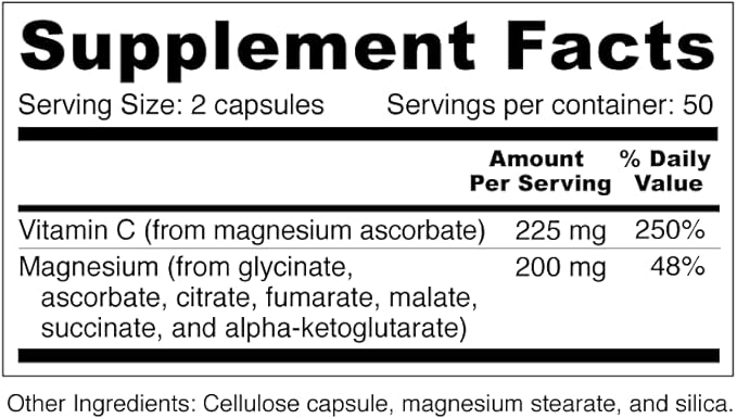 Wellness Resources RelaxaMag - with Magnesium Glycinate for Sleep, Stress, and Relaxation - High Potency 100mg Elemental Magnesium Per Capsule (100 Capsules)