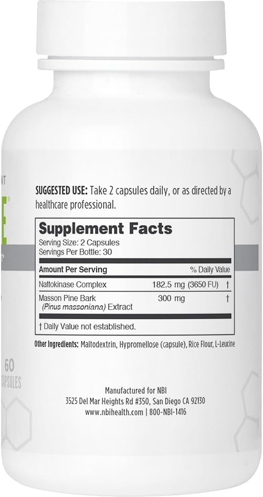 NattoPine, Healthy Circulation Support for Men & Women | 60ct Veggie Capsules
