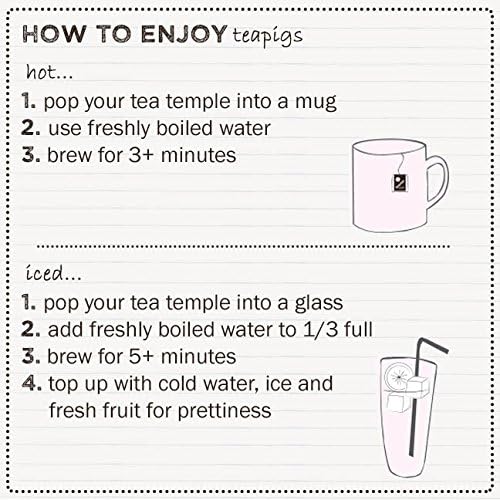 teapigs Chamomile Flower Tea Bags, 100g, Whole Flower Herbal Tea, Calming, Relaxing, Caffeine Free Loose Tea 15 Count (Pack of 12)