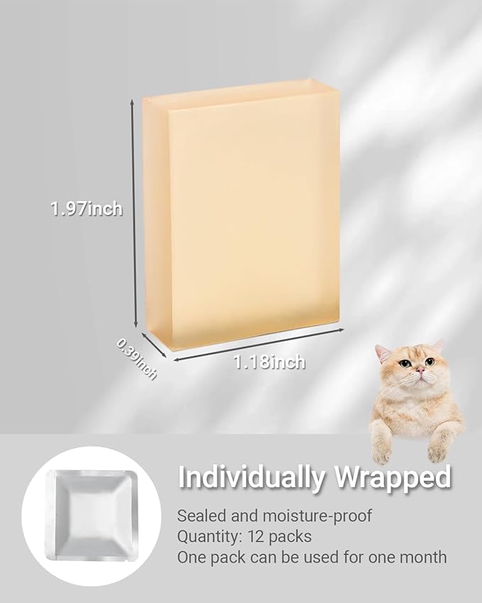 12 Packs Cat Litter Deodorizer Compatible with Meowant Self-Cleaning Cat Litter Box, Pet Deodorizer Odor Eliminator, Cat Litter Odor Control,Odor Removing Gel Suitable for MW-SC01/MW-SC02/LB02