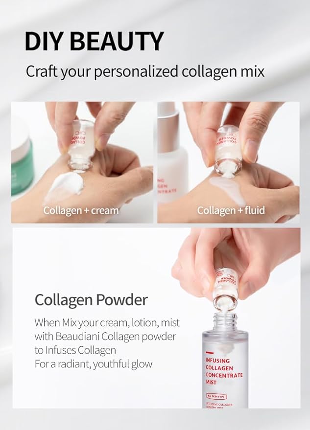Infusing Collagen Powder (1.5g), Collagen Powder for face Skin Care, Anti-Wrinkle with Collagen, Korean Skin Care Cosmetic, All Skin Types, Collagen Booster, Skin Repair