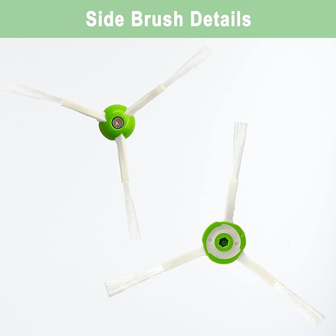 roomba i7 replacement parts for irobot Roomba i3 i3+ i4 i6 i6+ i7 i7+ i8 i8+/Plus E5 E6 E7 J7 I,E &J Series vacuum cleaners, 3 set of rubber brushes 10 filters 10 side brushes
