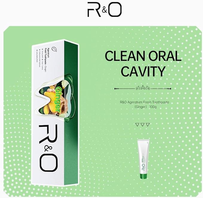 R&O Ginger Mint Fresh Toothpaste, 3.53 oz - A Miracle for Oral Hygiene, Maintains Fresh Breath, Relieves Oral Discomfort, Removes Dental Plaque, Enhances Oral Health