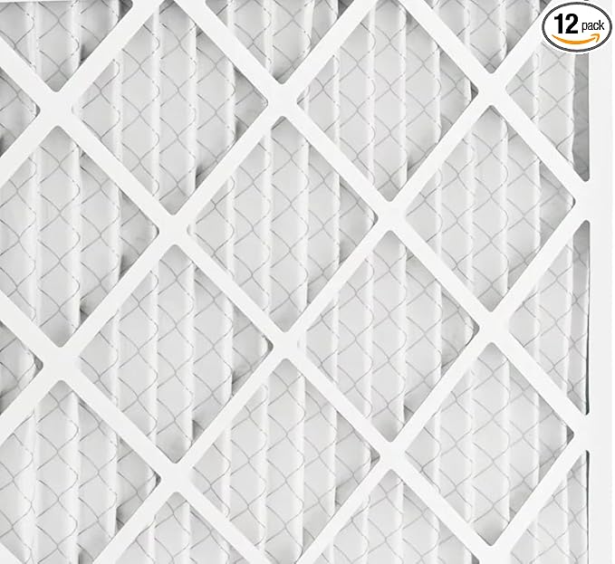 BNX TruFilter 16x24x1 Air Filter MERV 8 (12-Pack) - MADE IN USA – Dust & Pet Defense Pleated Air Conditioner HVAC AC Furnace Filters for Dust, Pet, Mold, Pollen MPR 600 – 700 & FPR 5