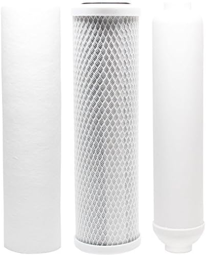 Puromax PC4 RO System Replacement Filter Kit - Includes Carbon Block, PP Sediment & Inline Filter Cartridge