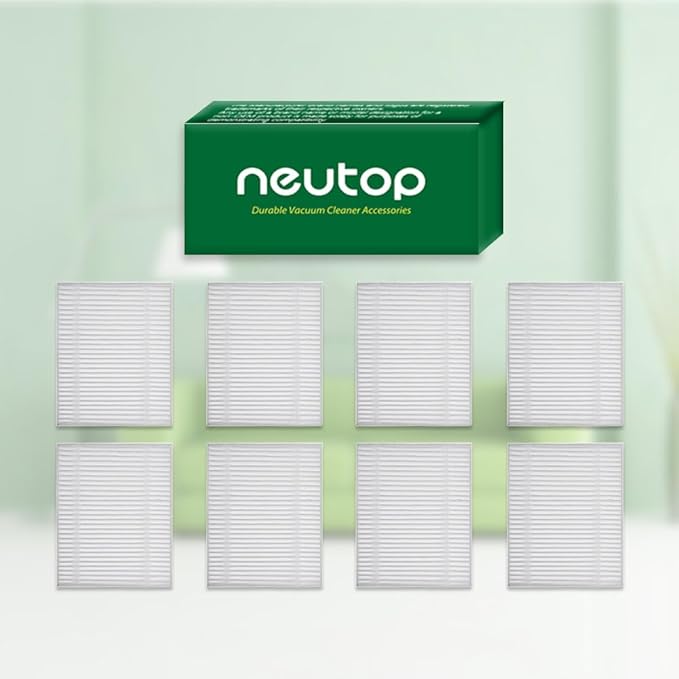 Neutop Replacement Hepa Filter Compatible with iRobot Roomba 105 Series, Combo Essential, Combo 2 Essential, Vac Essential, Vac 2 Essential, Q0120, Q0110, Q0520, Y0140, Y0110, Robots Vacuum, 8-Pack.