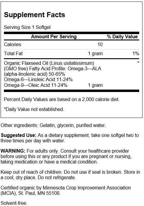 Swanson Flaxseed Oil (Omegatru) 1000 Milligrams 100 Sgels