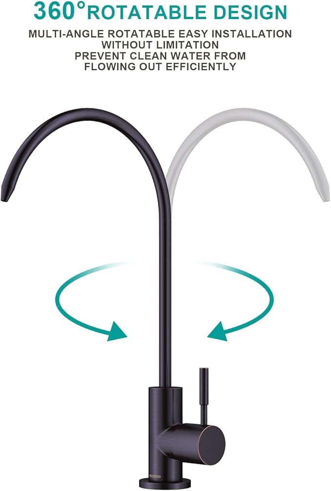 Brass Reverse Osmosis Faucet, Sink Water Filter System, Suitable for Most Reverse Osmosis or Water Filtration Systems, Kitchen bar Sink Drinking Faucet(Oil Rubbed Bronze)