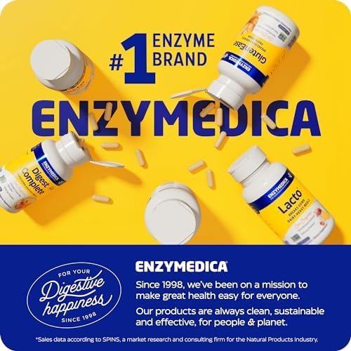 Enzymedica, Natto-K, Nattokinase Supplement, Promotes Heart Health & Circulation, 90 Count