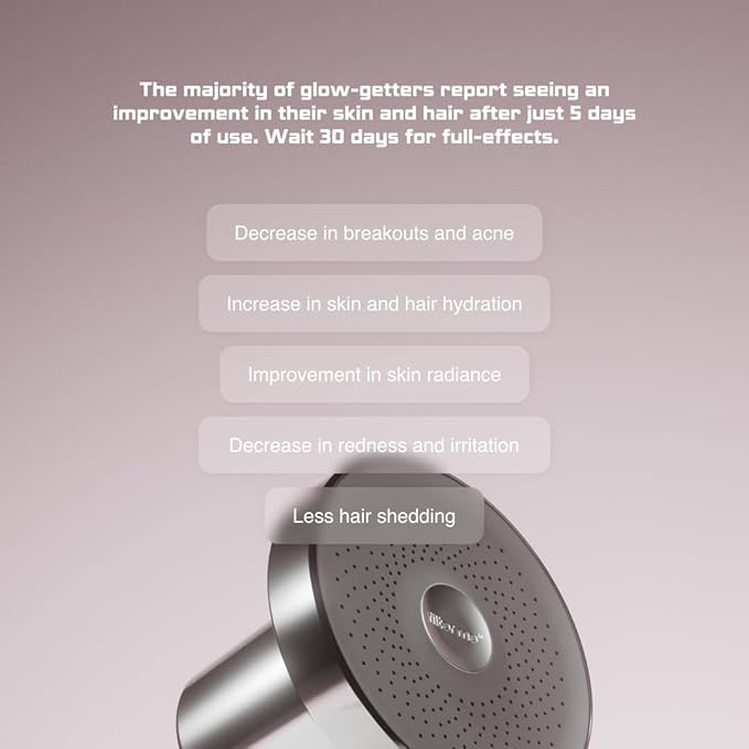 Chrome Filtered Showerhead - High-Pressure Shower Head with Advanced Water Filtration - Reduces Chlorine & Heavy Metals for Healthier Hair & Skin - Easy Installation