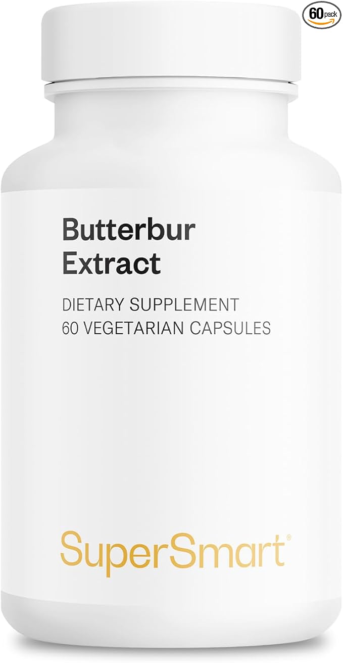 Supersmart - Butterbur Extract (High Potency) - 15% Sesquiterpenes - Natural Herb Supplement | Non-GMO & Gluten Free - 60 Vegetarian Capsules