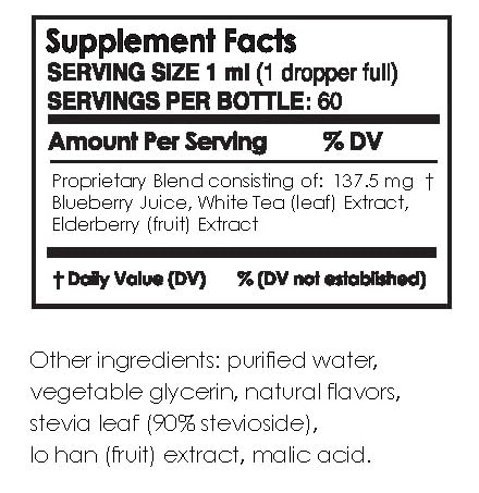 Pure Inventions - Blueberry & White Tea Water Infusion Drops - Antioxidants & Electrolytes - Health & Wellness Drink - Immunity Support -Sugar Free, Zero Calorie, No Artificial Sweeteners -60 Servings