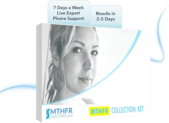 MTHFR-Gene Methylation Test Kit. 1-on-1 Live Expert Support by Phone 7 Days A Week, MTHFR C677T and MTHFR A1298C Gene Variants for Methylation Analysis. Results in 2-5 Days. Ages 0+