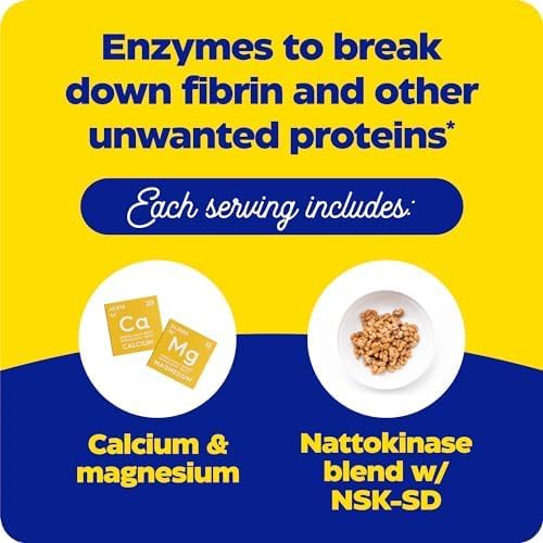Enzymedica, Natto-K, Nattokinase Supplement, Promotes Heart Health & Circulation, 90 Count
