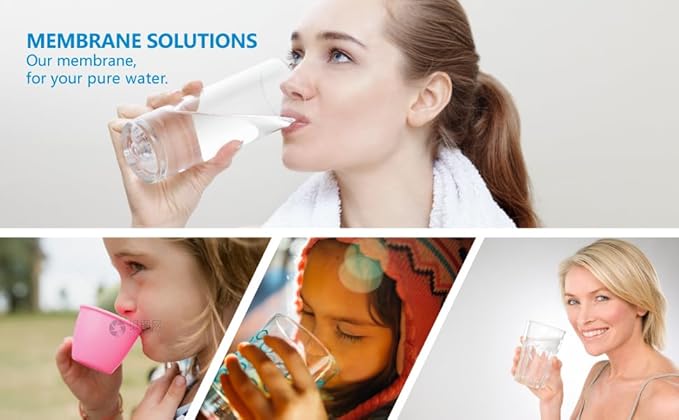 5 Stage Reverse Osmosis Replacement Filter Kit with 75GPD Membrane 5pcs Replacement Cartridge Pack Kit for Standard Reverse Osmosis RO Systems Complete RO Filter Set