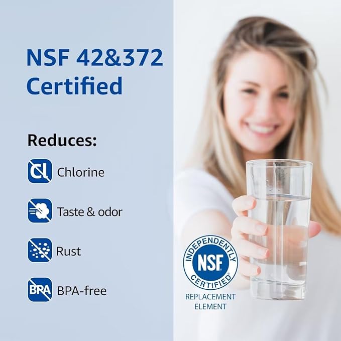 WF3CB Replacement Water Filter, Compatible with Frigidaire WF3CB, Pure Source 3, 706465, 242069601, 242086201, 242017800, WF425, Height 9 inches, Pack of 3