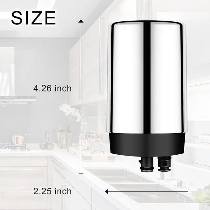 Faucet Water Filter Replacement for Brita®Faucet Filter,Brita® FR-200, FF-100, Replacement Filter-3 piece,silvery。 (7027 3 pack silvery)