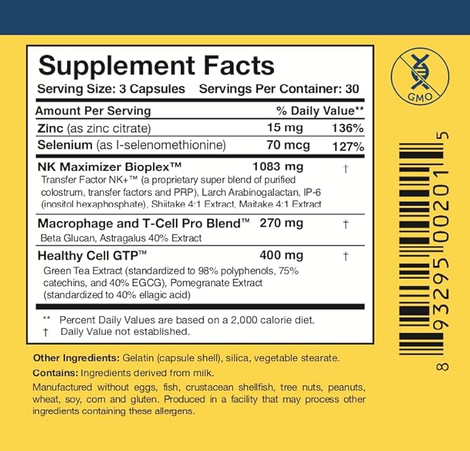 Researched Nutritionals Liposomal Glutathione (450mg) + Colostrum & Mushrooms Supplement for Immune Support - Enhanced Immunity Duo - Tri-Fortify Orange + Transfer Factor Multi-Immune (2 Piece Set)