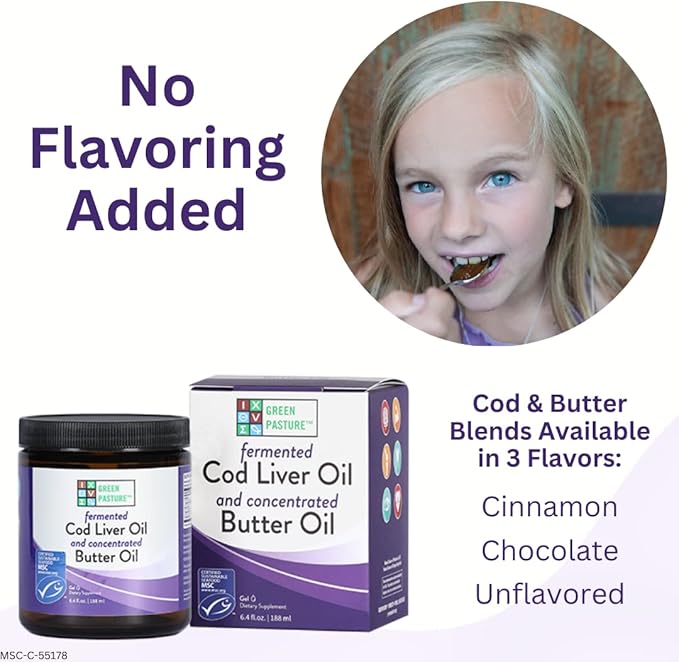 Green Pasture Butter Oil/Fermented Cod Liver Oil Blended Gel - 6.4 oz.- Unflavored