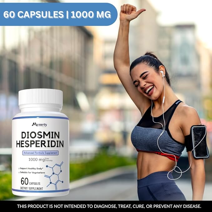 Diosmin Hesperidin 1000 Mg | Advance Support Supplement | Capsules for Men & Women, 300 Capsules (Pack of 5)