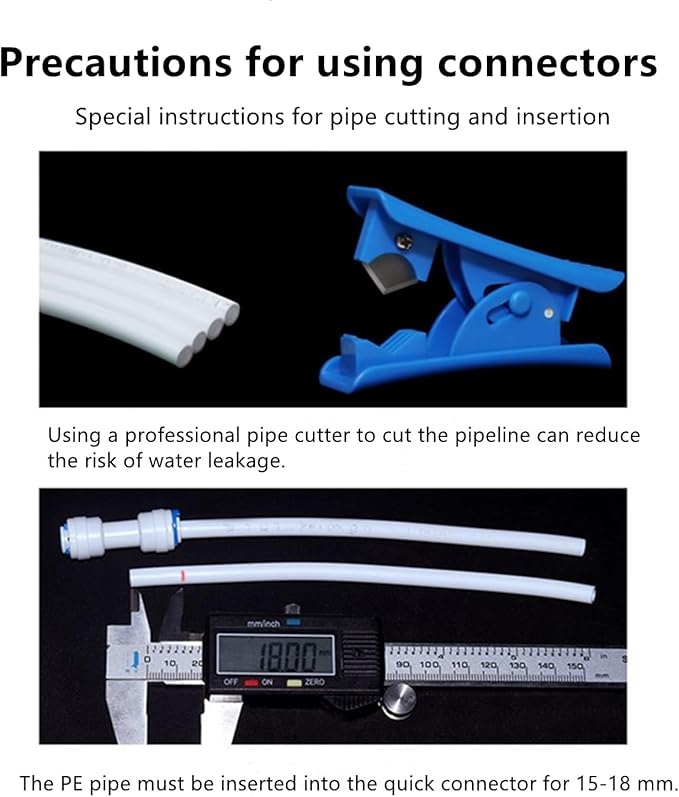 15 pcs 1/4" Tee 3 Way Tube Quick Connect Push Fit RO Water Reverse Osmosis System