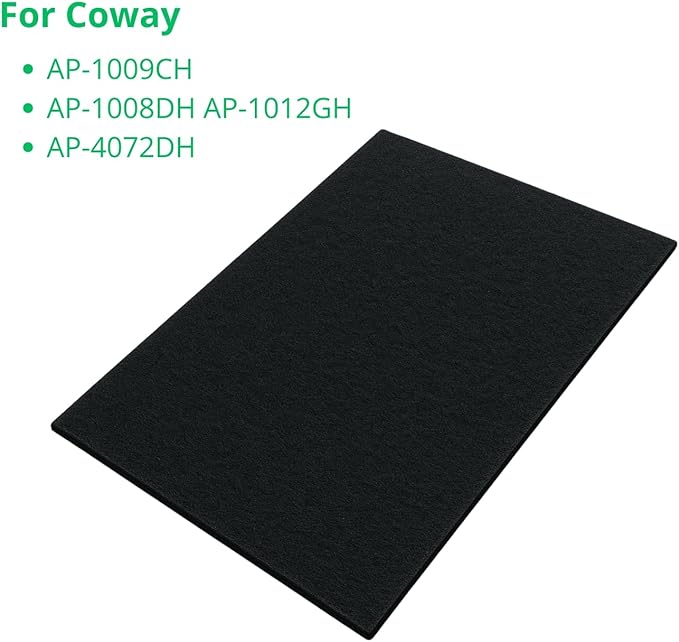 Nispira Activated Charcoal Pre Filter Replacement Compatible with Coway Air Purifier AP-1012GH, 4 Sheet