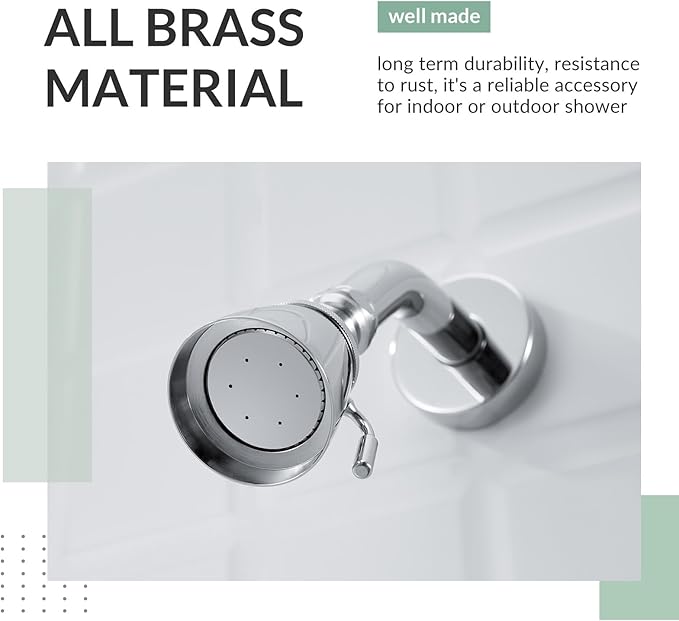 APLusee Soft Water Shower Head Chrome, Adjustment Brass Shower Wand Sprayer Replacement
