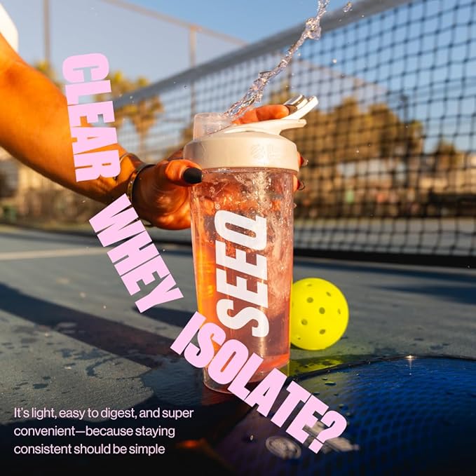 SEEQ Clear Whey Isolate Protein Powder, Fruit Punch, 22 Servings, 22g Protein Per Serving, Sugar-Free, Keto-Friendly, Soy-Free Clear Protein Powder, Juice-Like Protein