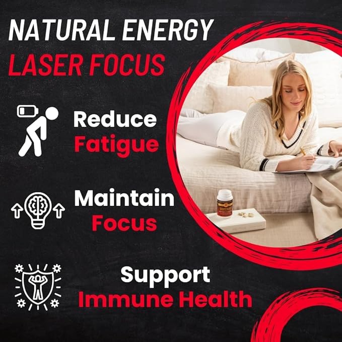 Ginseng Supplement 500mg - 60 Capsules - Pure Canadian Ginseng Root Powder - Energy | Focus | Immune Support - Authentic Ontario Farm Ginseng