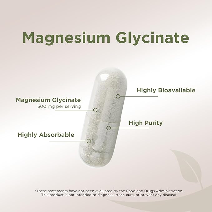 Gade Nutrition Pure Magnesium Glycinate | Magnesium Supplement as Calm Magnesium for Sleep | Magnesium Complex Supplement in Capsules Made wih Magnesium Glycinate Powder - or Calm Magnesium Powder