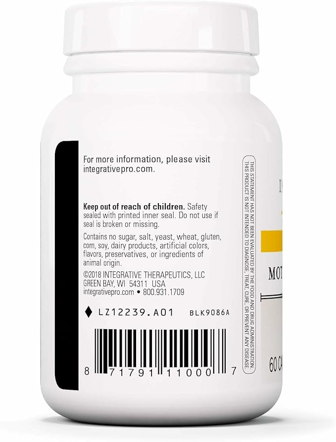 Integrative Therapeutics Motility Activator – GI Motility & Gut Health Support Supplement* - Dairy-Free & Gluten-Free - 60 Capsules (60 Servings)