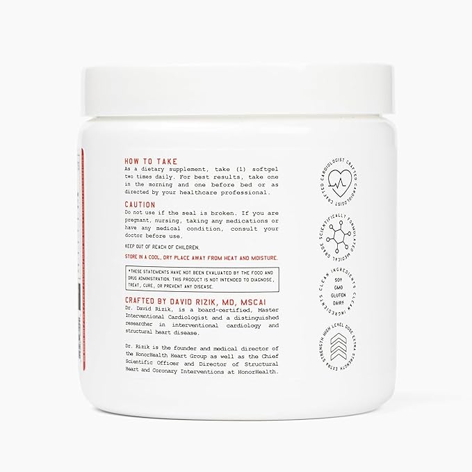 High Level Science CoQ10, Omega-3, Vitamin E, Cardiologist Formulated for Heart + Body + Mind Health, DHA/EPA, Antioxidant for Energy, Superior Bioavailable Fish Oil, Gluten Free, 60 Softgels - 3 Pack