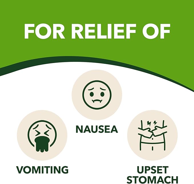Gravol Ginger Tablets for Upset Stomach and Nausea, 20ct