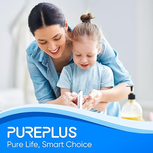 PUREPLUS Whole House Water Filter Housing, 10"x4.5" Universal Housing, Pre-Filtration System, with Pressure Gauge, 1" NPT