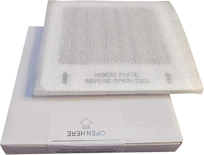 Universal Ceramic Ozone Plates for Generic Ozone Generators Washable Purification Air Purifier, 4.5" x 4.5" Inches Replacement Ozone Plates (2Pack)