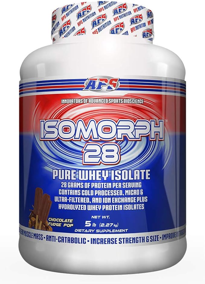 APS Nutrition Isomorph 28 Protein Powder | Pure Whey Isolate | Cold Pressed, Ultra- Filtered, & Ion Exchange Isolates | 28g Protein | 5 Pound (Chocolate Fudge Pop)