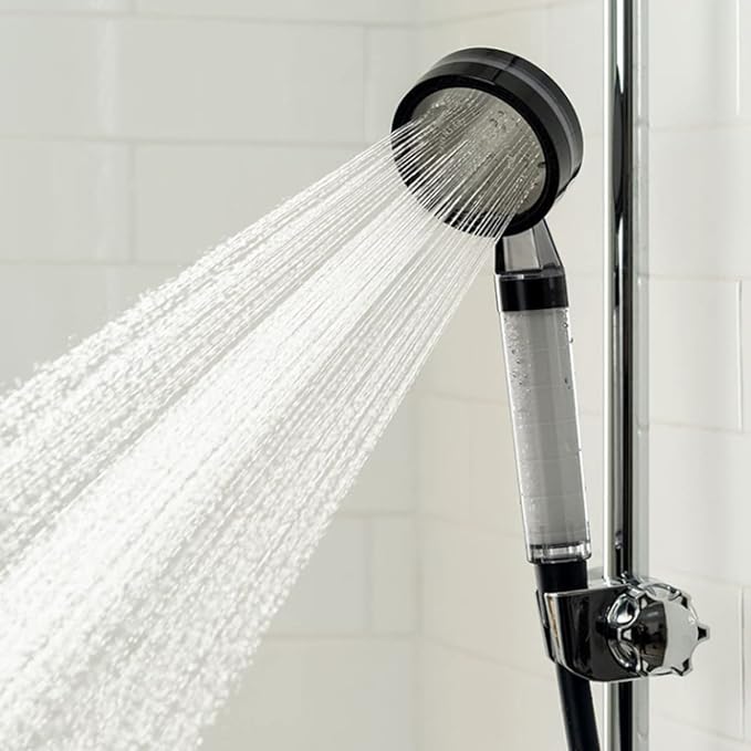 Visible Filtered Shower Head Carbon & Sediment Dual Filter with High Pressure NSF Certified Korea | Filtration System, Removes Chlorine | Good for Dry skin & Hair, Travel, RV, Bathroom