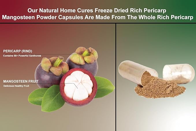 Mangosteen Pericarp Capsules, Freeze Dried, Whole Food, High ORAC, 56+ Potent Mangosteen Xanthones (120 Veggie Capsules) (4)