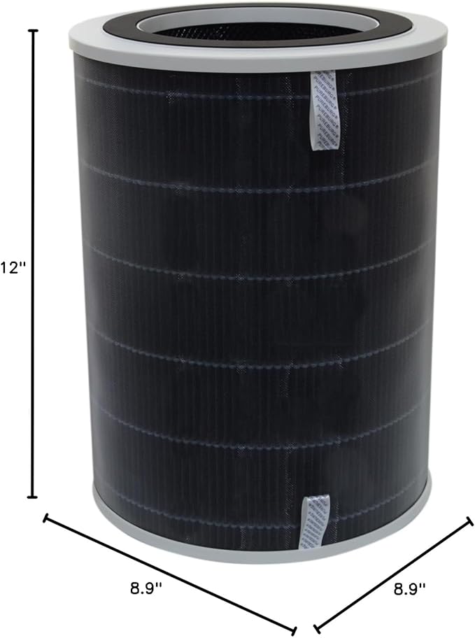 PUREBURG Replacement Filter Compatible with Proscenic A9 & Probreeze PB-P07 & Ganiza G300S, Insignia NS-APMWH2 BLITZHOME BH-AP450 TOnEnergy Air Purifier,H13 HEPA Activated Carbon