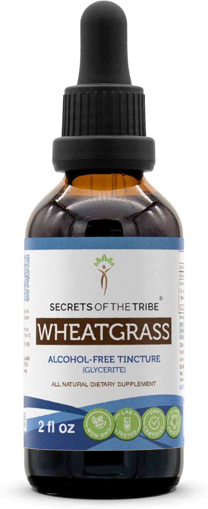 Secrets of the Tribe Wheatgrass Alcohol-Free Liquid Extract, Made with Wheatgrass (Triticum aestivum) Dried Leaf (2 FL OZ)