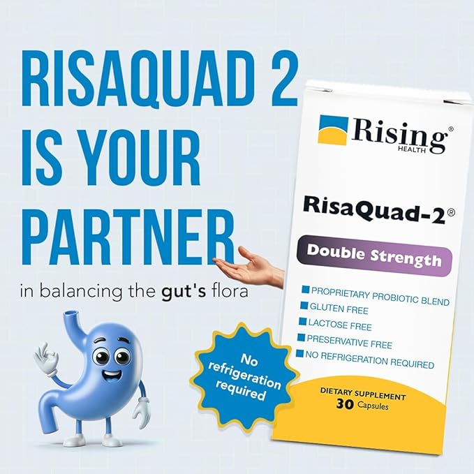 Risaquad-2 Probiotic Dietary Supplement -375mg Pack of 30 Capsules