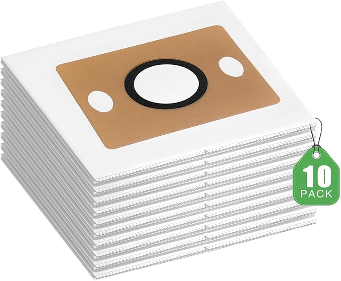 10 Pack Dust Bags Compatible with ILIFE A12 Pro, A30 Pro, V9 Pro Robot Vacuum Cleaner, Replacement Bags for Self Emptying Auto-Empty Station, High Capacity Vacuum Filter Bags