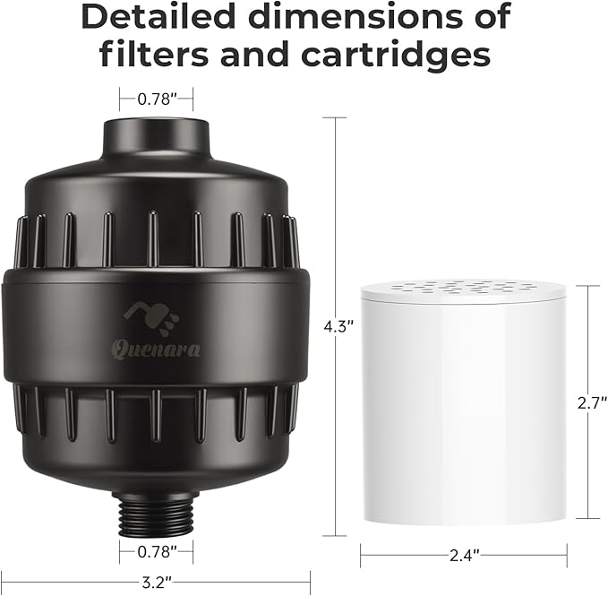 Upgrade Shower Filter -Shower Head Filter for Hard Water,20-Stage Shower Head Filter with 1 Replaceable Filter Cartridges,High Output Shower Water Filter for Removing Chlorine and fluoride- Grey